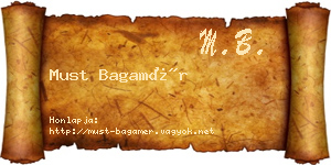 Must Bagamér névjegykártya